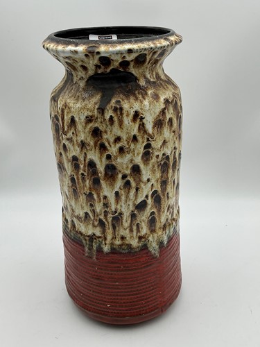 Lot 137 - A German pottery vase, 39cm high