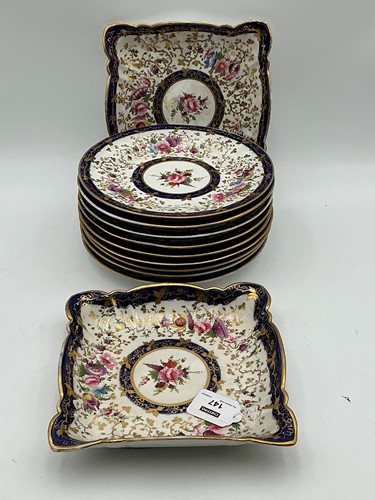 Lot 147 - A 19th century dessert service, comprising...