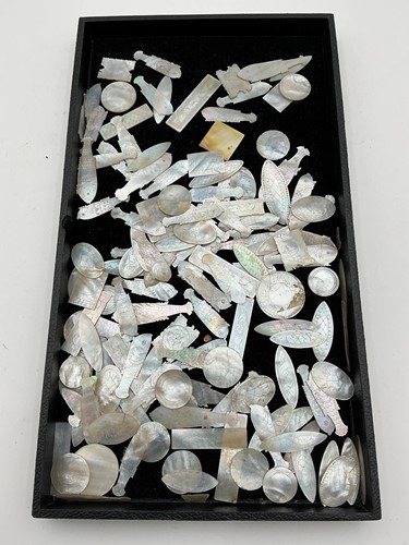 Lot 169 - A collection of Chinese mother of pearl gaming...