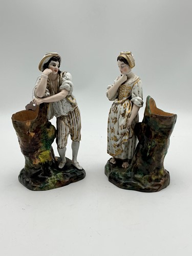 Lot 139 - A pair of Jacob Petit porcelain figural vases,...