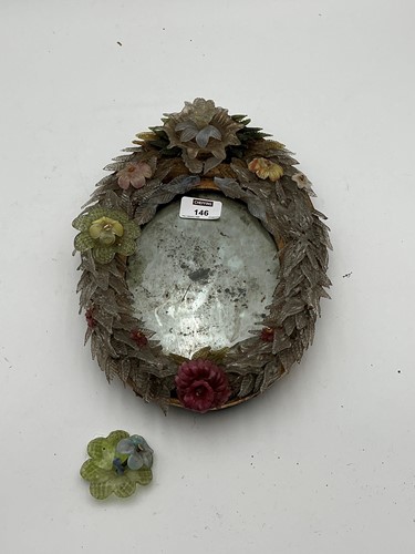 Lot 146 - A Venetian glass easel mirror