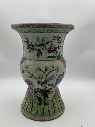 Lot 154 - A Chinese spittoon vase, of flared and waisted...