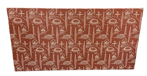 Lot 695 - A framed fragment of fabric from the curtains...