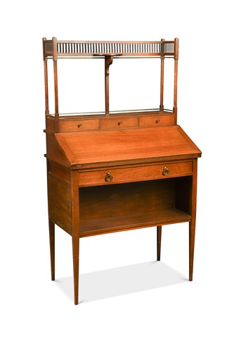 Lot 347 - Attributed to Leonard Wyburd for Liberty & Co., an Arts & Crafts walnut Medina bureau