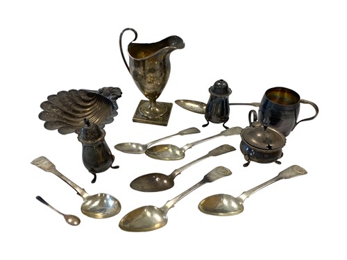 Lot 252 - A collection of silverware including some...