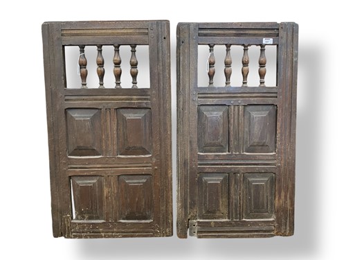 Lot 697 - Pair of 18th century or earlier wainscot or...