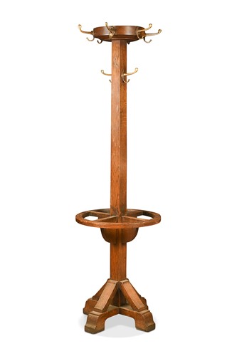 Lot 757 - An oak hat stand, circa 1900