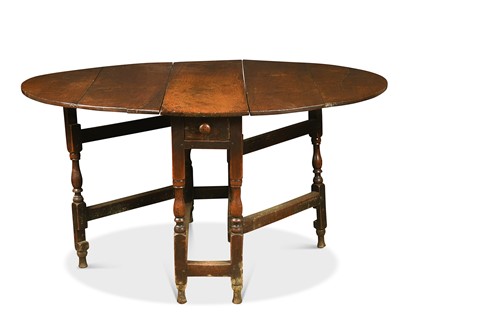 Lot 381 - An oak gateleg table, circa 1700