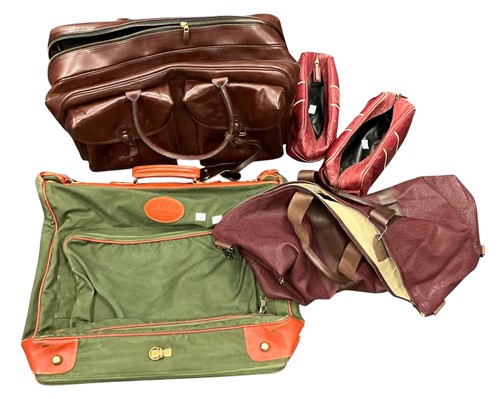 Lot 176 - Two Dunhill leather wash bags, a Swaine Adeney...