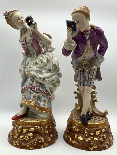 Lot 95 - A large pair of Continental figures (2)