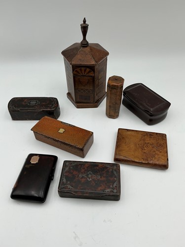 Lot 118 - A treen money box, together with various treen,...