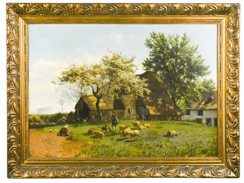 Lot 139 - Cornelis Van Leemputten (Belgian, 1841-1902) and E Leclercq (19th Century)