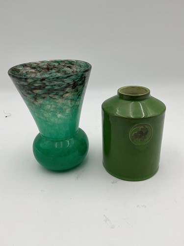 Lot 2 - A Moorcroft 'Flamminian' ware jar, together...