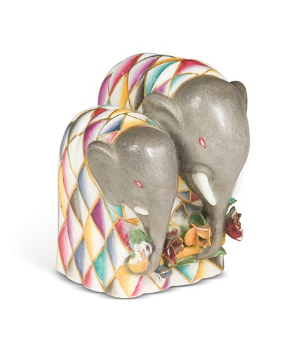 Lot Gio Ponti for Richard Ginori, Elefanti accopiati, conceived 1926