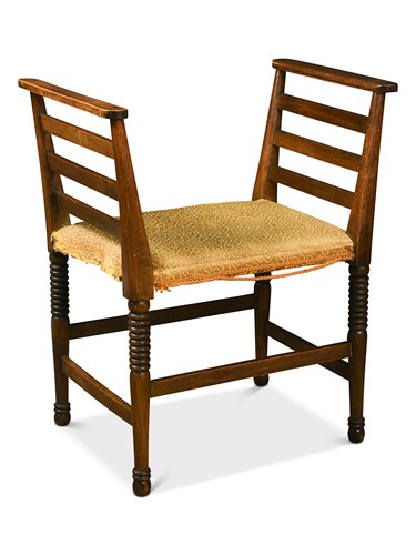 Lot 343 - Attributed to William Birch, an Arts & Crafts beech stool or window seat