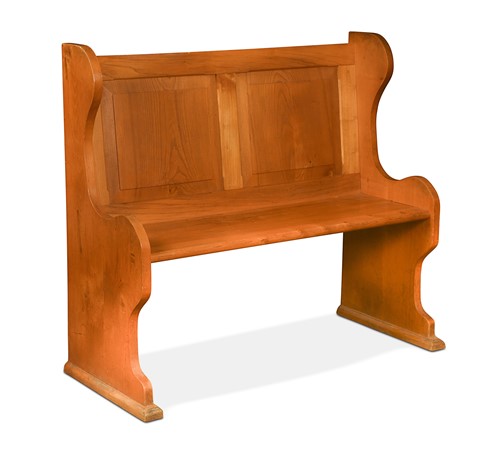 Lot 373 - A Cotswold School elm settle