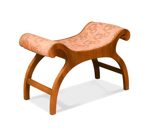 Lot 392 - An Art Deco walnut stool