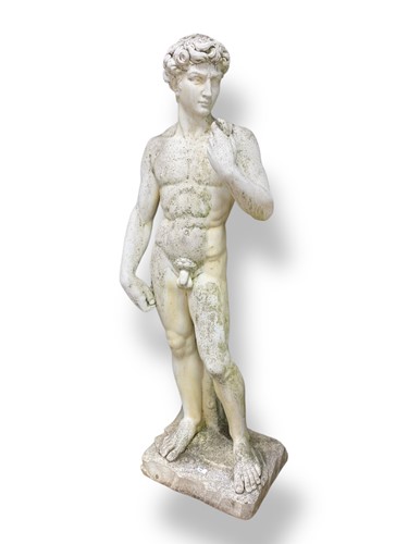 Lot 714 - A composite stone figure of David, After...