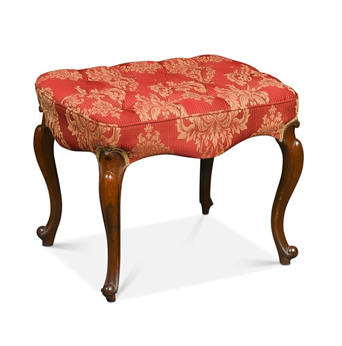 Lot 743 - A Victorian walnut stool