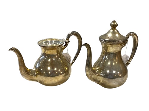 Lot 238 - A Peruvian metalwares three piece tea and...