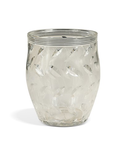 Lot 11 - Clyne Farquharson for John Walsh Walsh, a glass 'Leaf Pattern' vase, 1930s