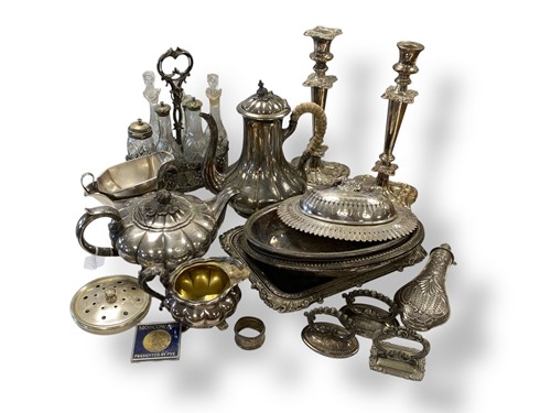Lot 220 - A large collection of silver plated items...