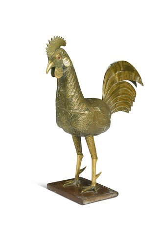 Lot 395 - A ceremonial Nigerian shrine figure of a cockerel (Okukor), circa 1880s