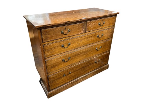 Lot 550 - An oak chest of drawers, early 20th century,...