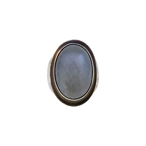 Lot 310 - Just Andersen, a silver and hematite set ring