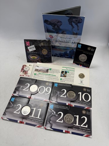 Lot 125 - Royal Mint - A collection of coins celebrating sporting events.