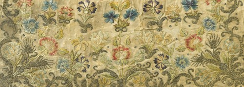 Lot 367 - A framed segment of a chalice veil, 18th century
