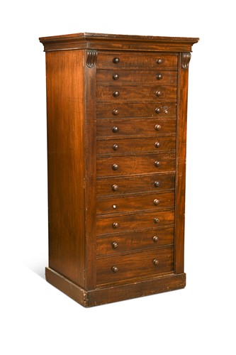 Lot 762 - A Victorian mahogany Wellington chest