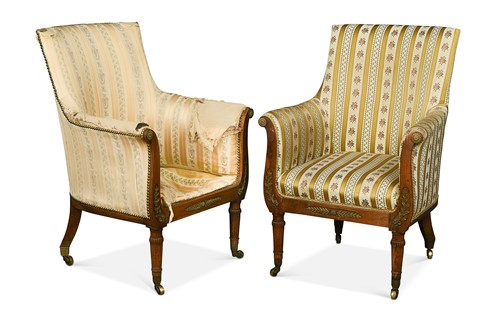 Lot 533 - A pair of Regency rosewood armchairs