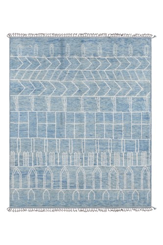 Lot 350 - A Moroccan blue pile wool rug, modern