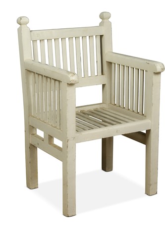 Lot 380 - A Heal's teak garden armchair, circa 1920s