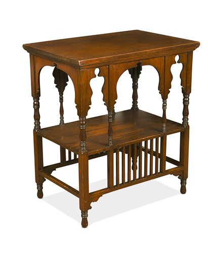 Lot 334 - A Moorish style mahogany occasional table. possibly retailed by Liberty & Co.