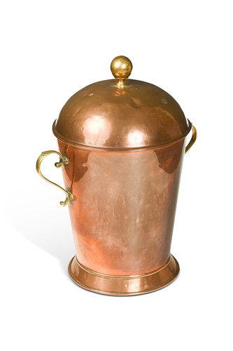 Lot 344 - An Arts and Crafts copper and brass twin handled coal bin