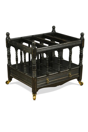 Lot 330 - Bruce J. Talbert (1831-1881) for Gillow & Co., an Aesthetic movement ebonised canterbury