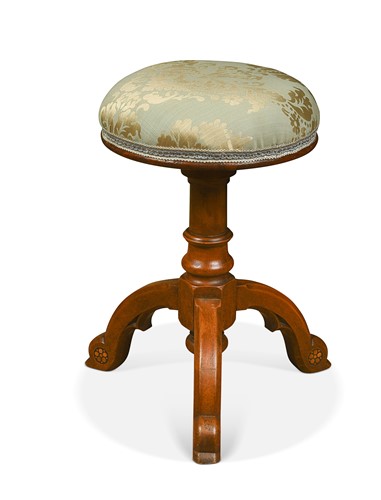 Lot 320 - A Reformed Gothic walnut piano stool