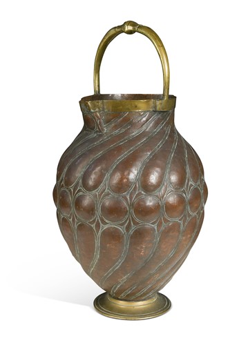Lot 193 - An Arts & Crafts copper and brass vessel
