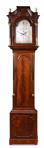 Lot 553 - A George III mahogany longcase clock by William Jourdain, London