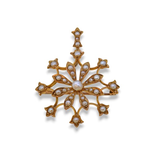Lot 30 - A split pearl pendant/brooch