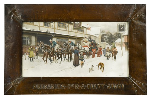 Lot 364 - An Arts & Crafts copper frame