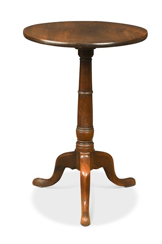 Lot 663 - A George III Cuban mahogany tripod table/candle stand