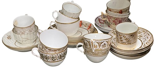 Lot 21 - Early 19th century English porcelain cups and...