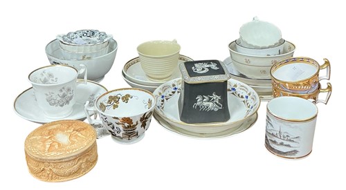 Lot 19 - A collection of English teawares, comprising...