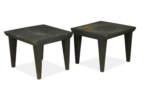 Lot 441 - Philippe Starck (b. 1949) for Kartell, a pair of moulded plastic 'Bubble Club' garden side tables