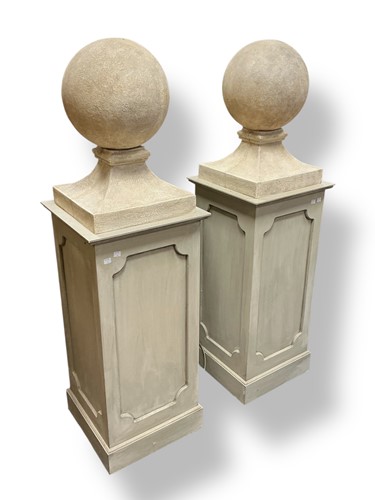 Lot 476 - A pair of modern MDF and fibreglass columns...