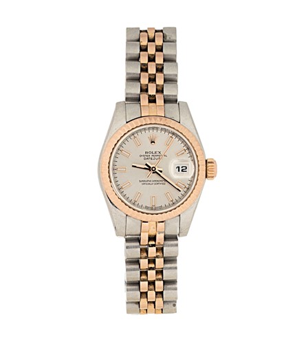 Lot Rolex - A steel and rose gold 'Oyster Perpetual Datejust 26' wristwatch