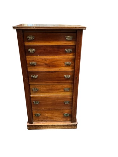 Lot 428 - A Victorian mahogany Wellington chest, with...